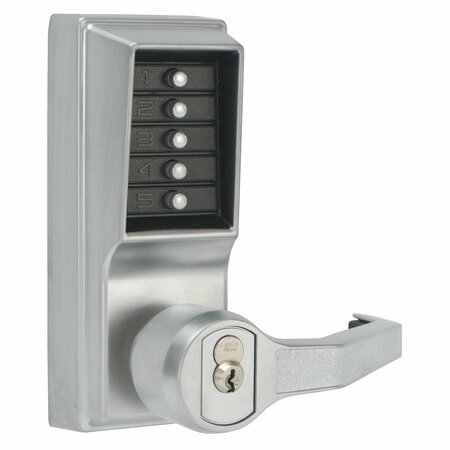 SIMPLEX Kaba Right Hand Mechanical Pushbutton Lever Lock with Key Override; Sargent Prep and 2-3/4in LR1021R26D